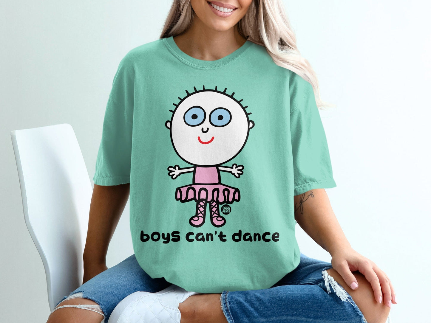 Boys Can't Dance Graphic Tee Shirt Fashion Top