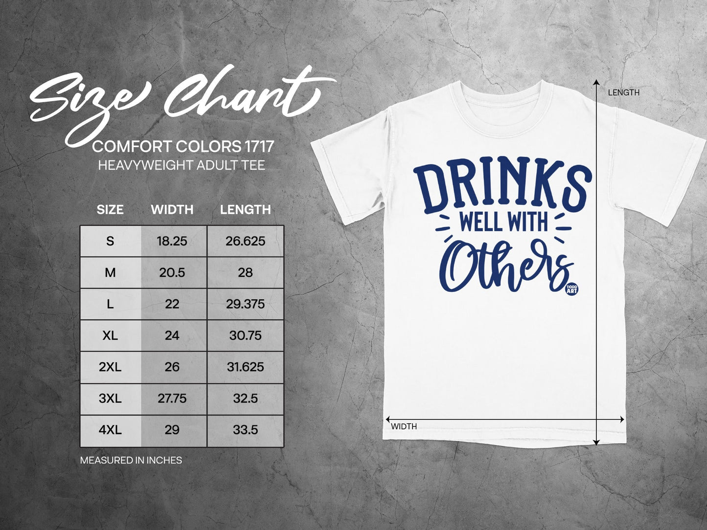 Drinks Well With Others Heavyweight Adult Tee