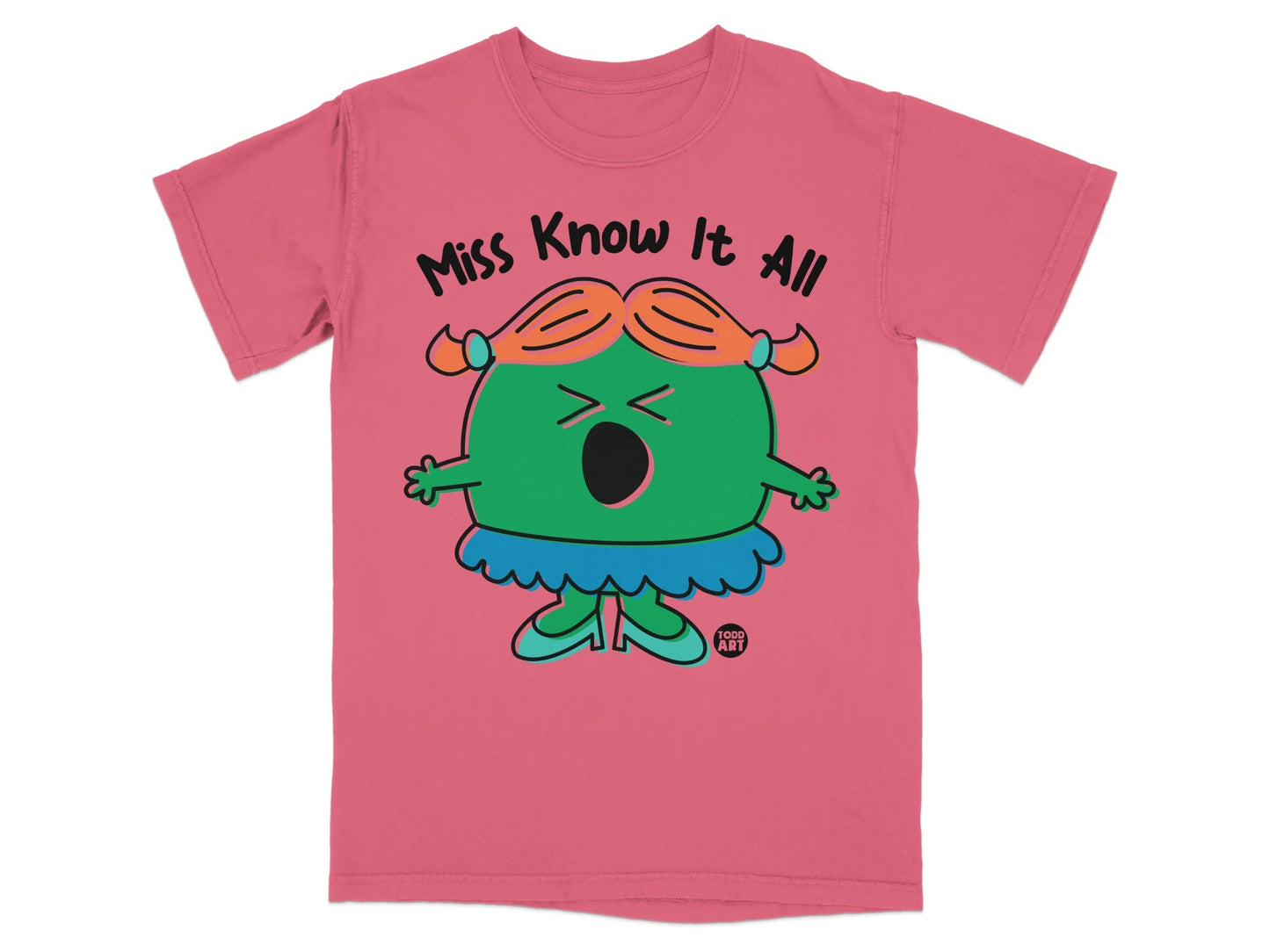 Miss Know It All Green Character T-Shirt for Kids