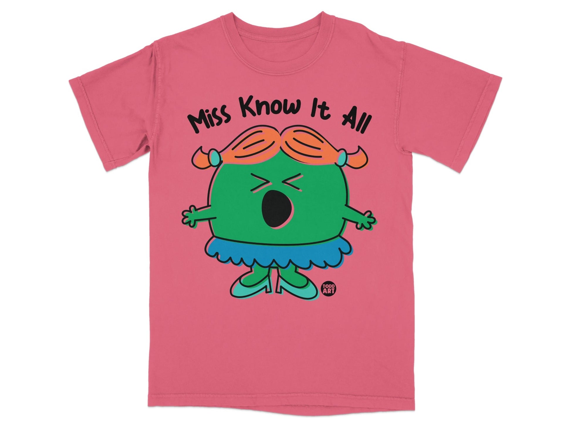 Miss Know It All Green Character T-Shirt for Kids