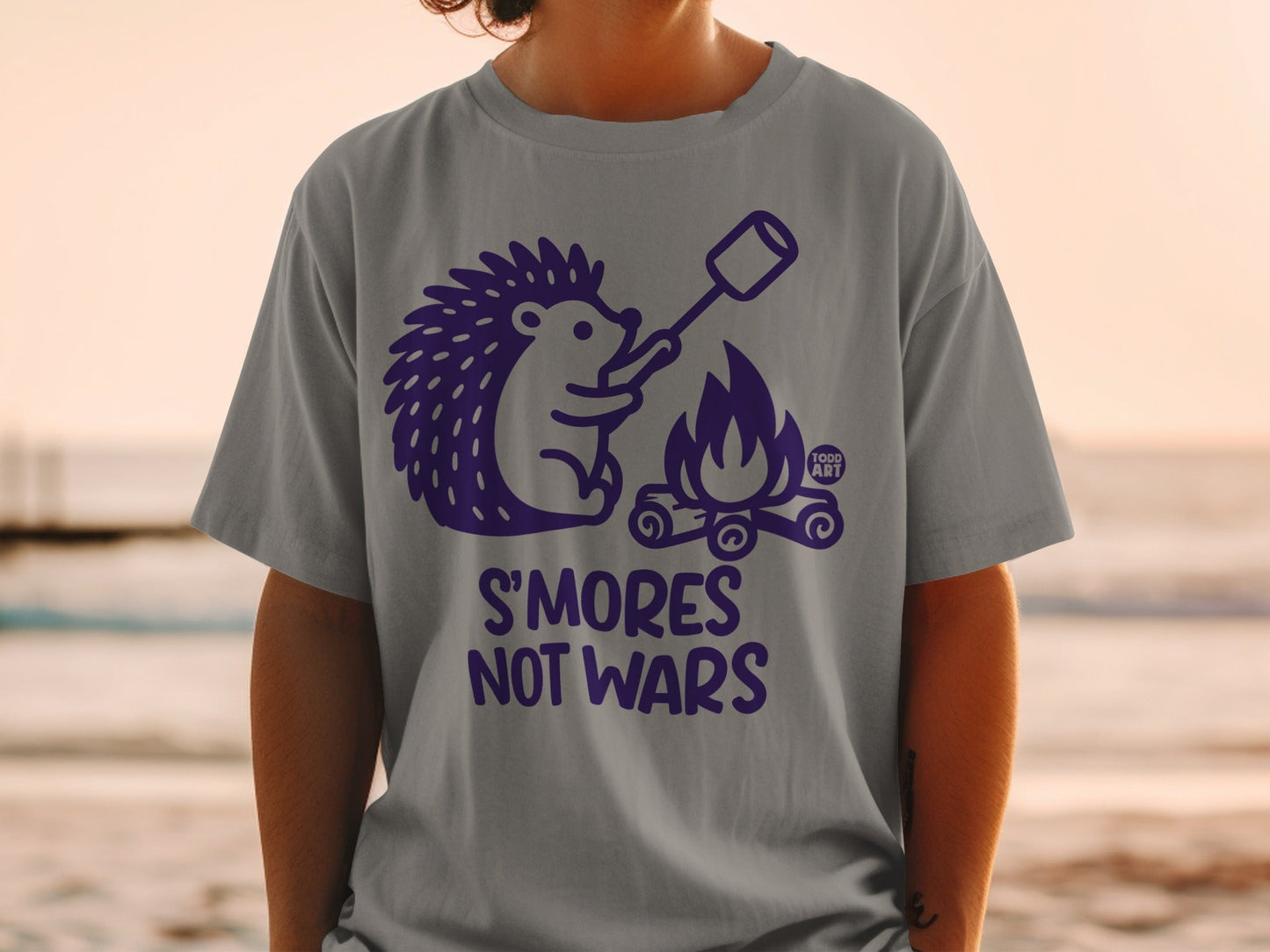 S'mores Not Wars Hedgehog Campfire Graphic Tee Product