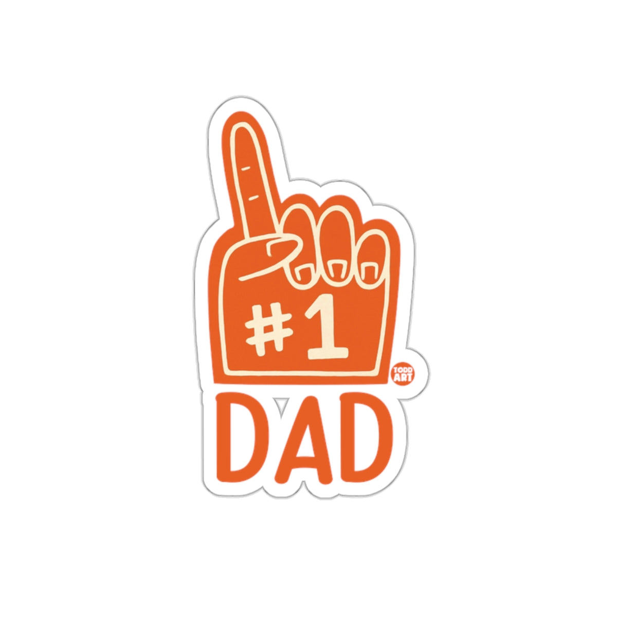 #1 Dad Foam Finger Sticker