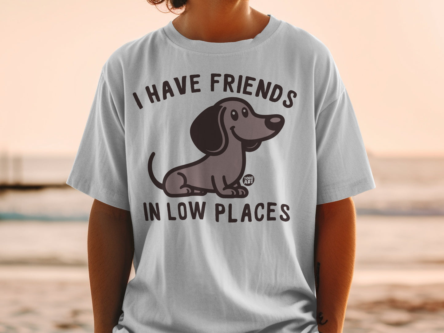 I Have Friends in Low Places Dachshund Graphic T-shirt