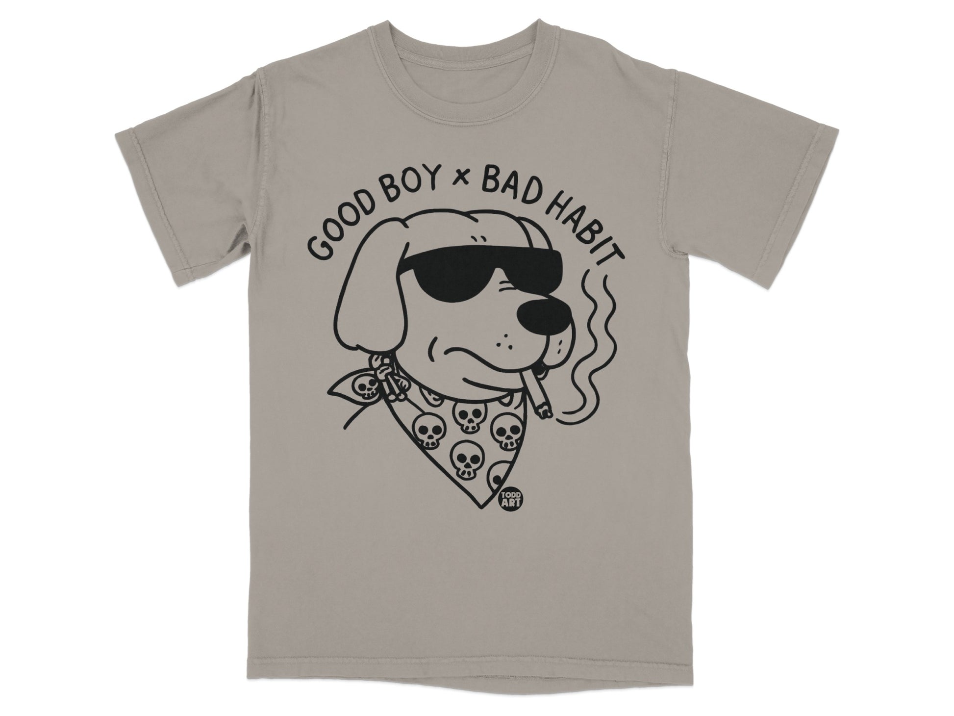Good Boy Bad Habit Cool Dog Graphic Tee Shirt