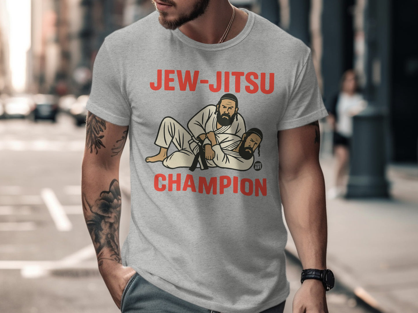 Jew-Jitsu Champion Graphic T-Shirt Unique Design