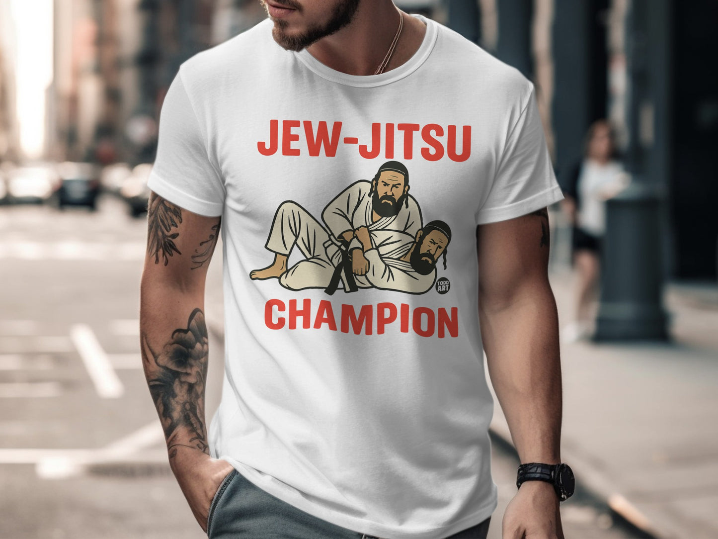 Jew-Jitsu Champion Graphic Tee Unique Design