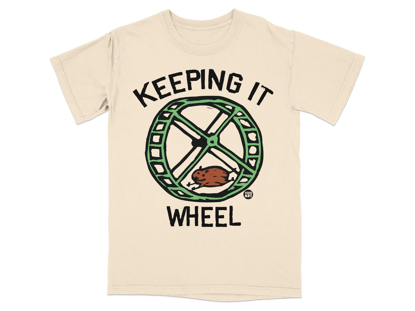 Keeping It Wheel Funny Hamster Graphic T-Shirt