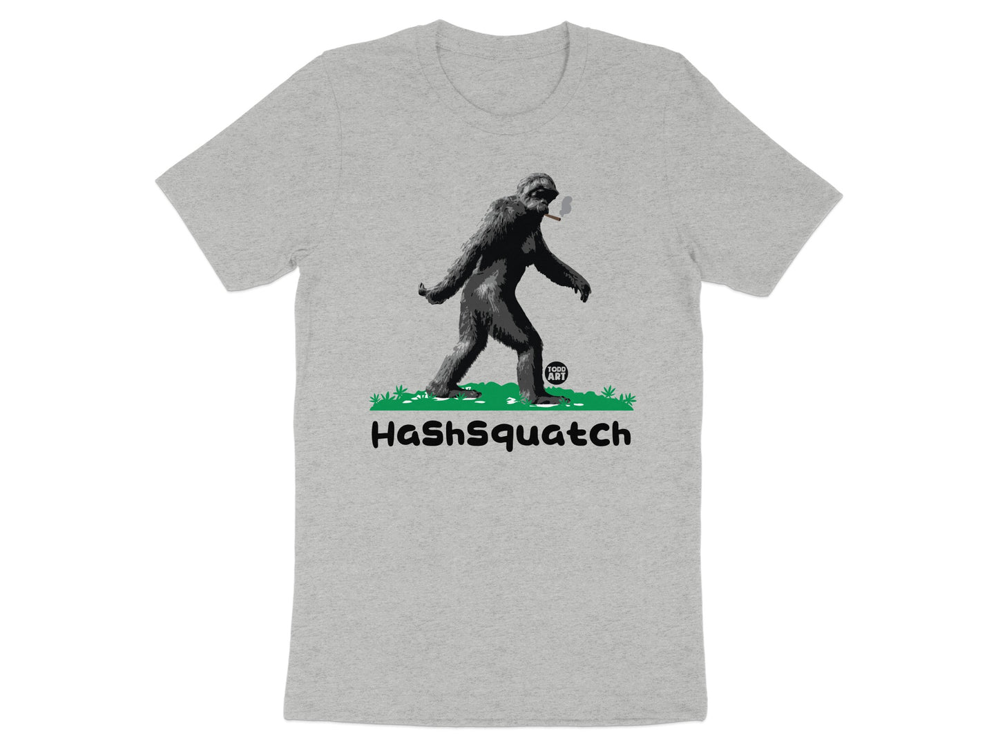 HashSquatch Graphic Bigfoot Smoking T-Shirt