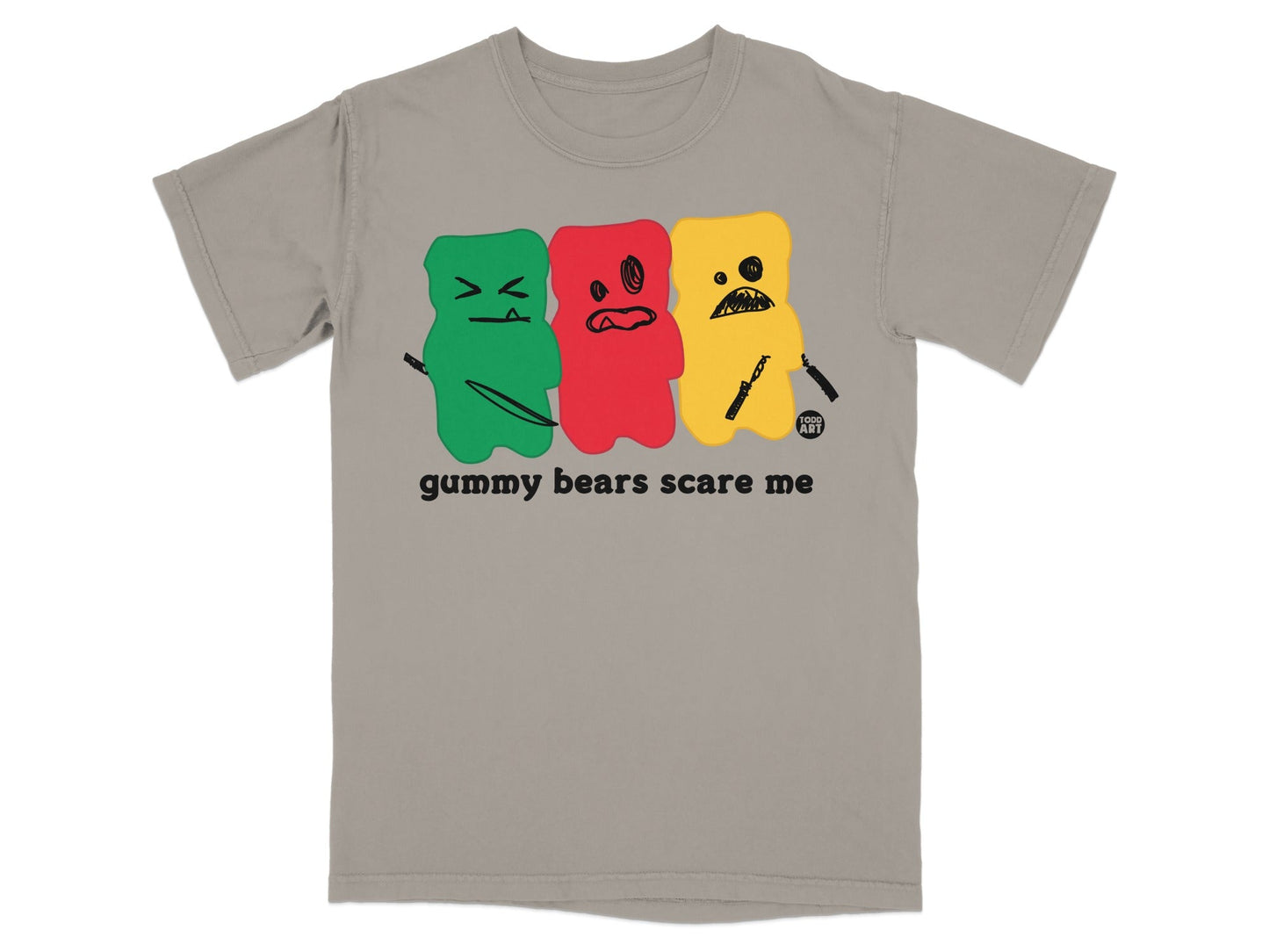 Gummy Bears Scare Me Graphic Illustration Shirt