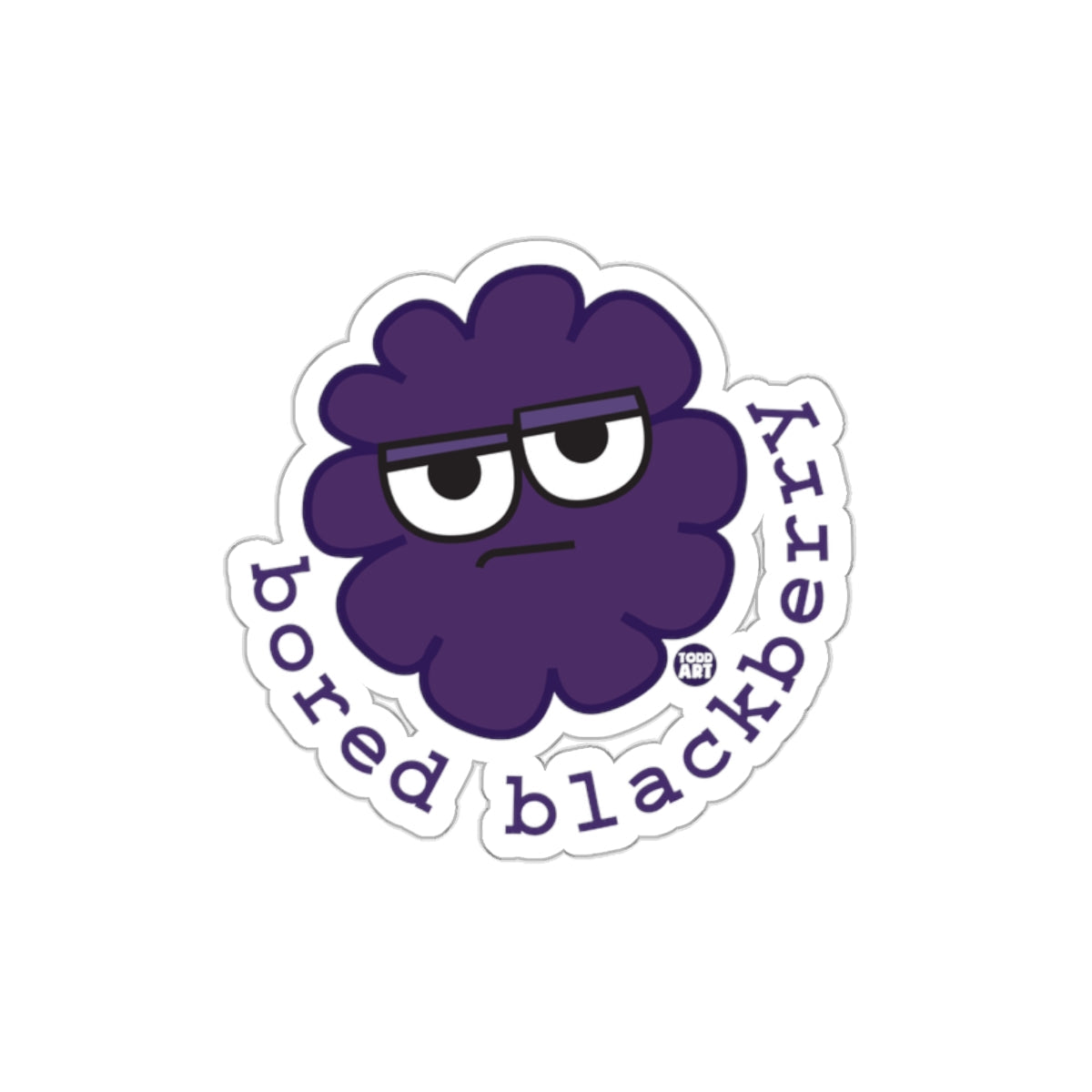 Bored Blackberry Funny Sticker with Attitude Design