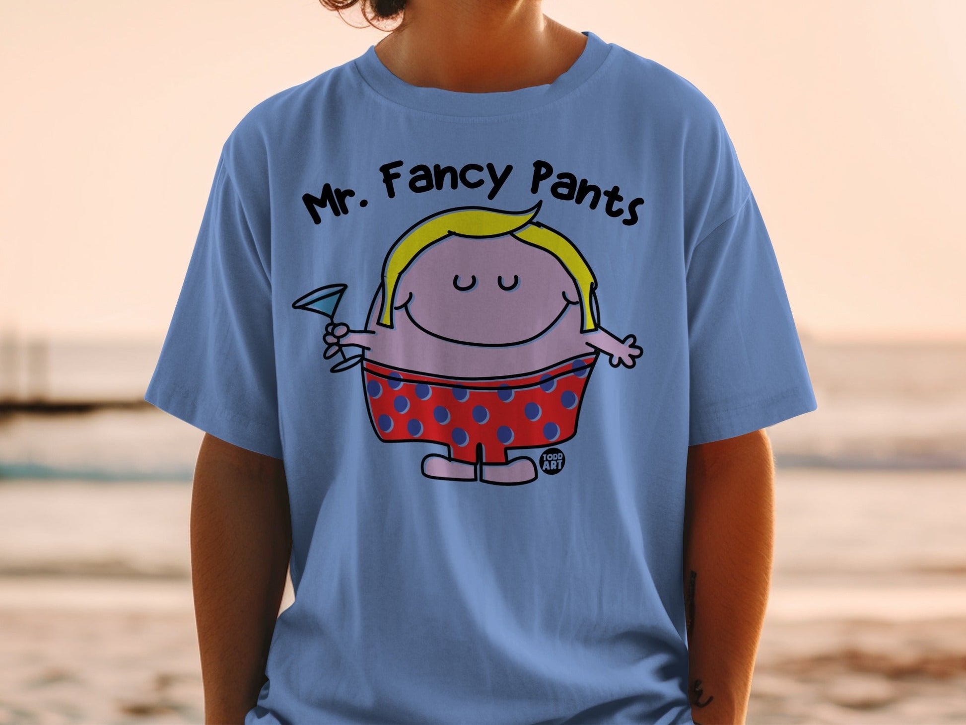 Mr. Fancy Pants Cartoon Character T-shirt