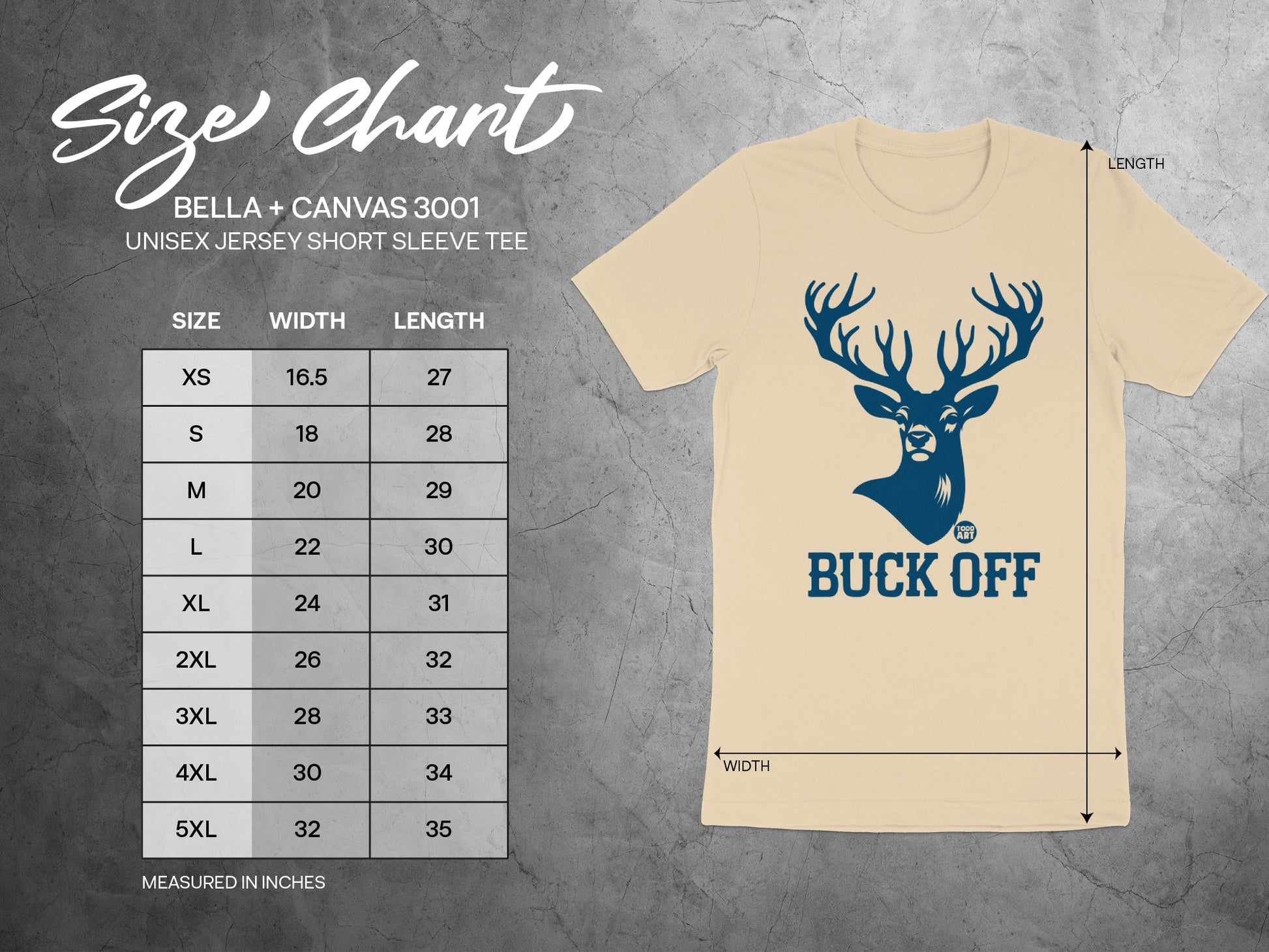 Buck Off Graphic Tee Shirt Unisex Jersey Sizes XS-5XL