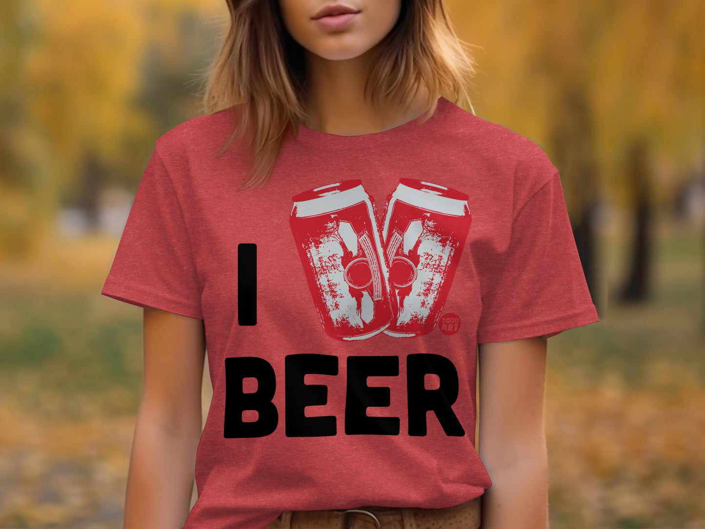 I Love Beer Graphic Tee Casual Outfit Top