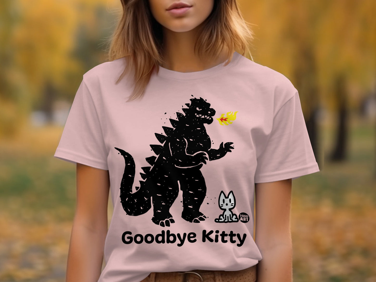 Goodbye Kitty Dinosaur Graphic Tee