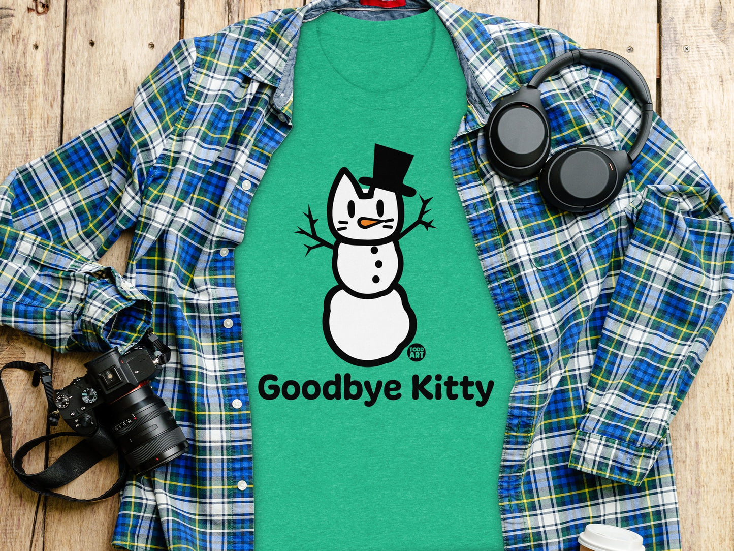 Goodbye Kitty Snowman Funny Winter Apparel