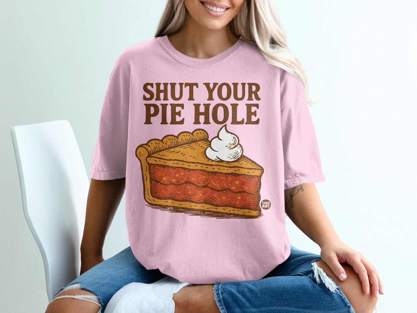Shut Your Pie Hole Funny Graphic Shirt