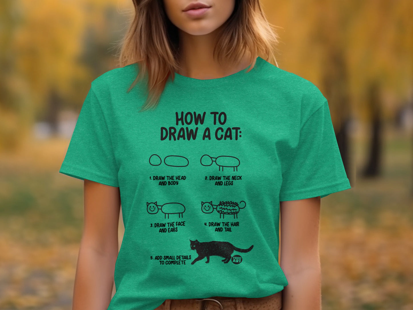 How to Draw a Cat T-Shirt for Tutorial Enthusiasts