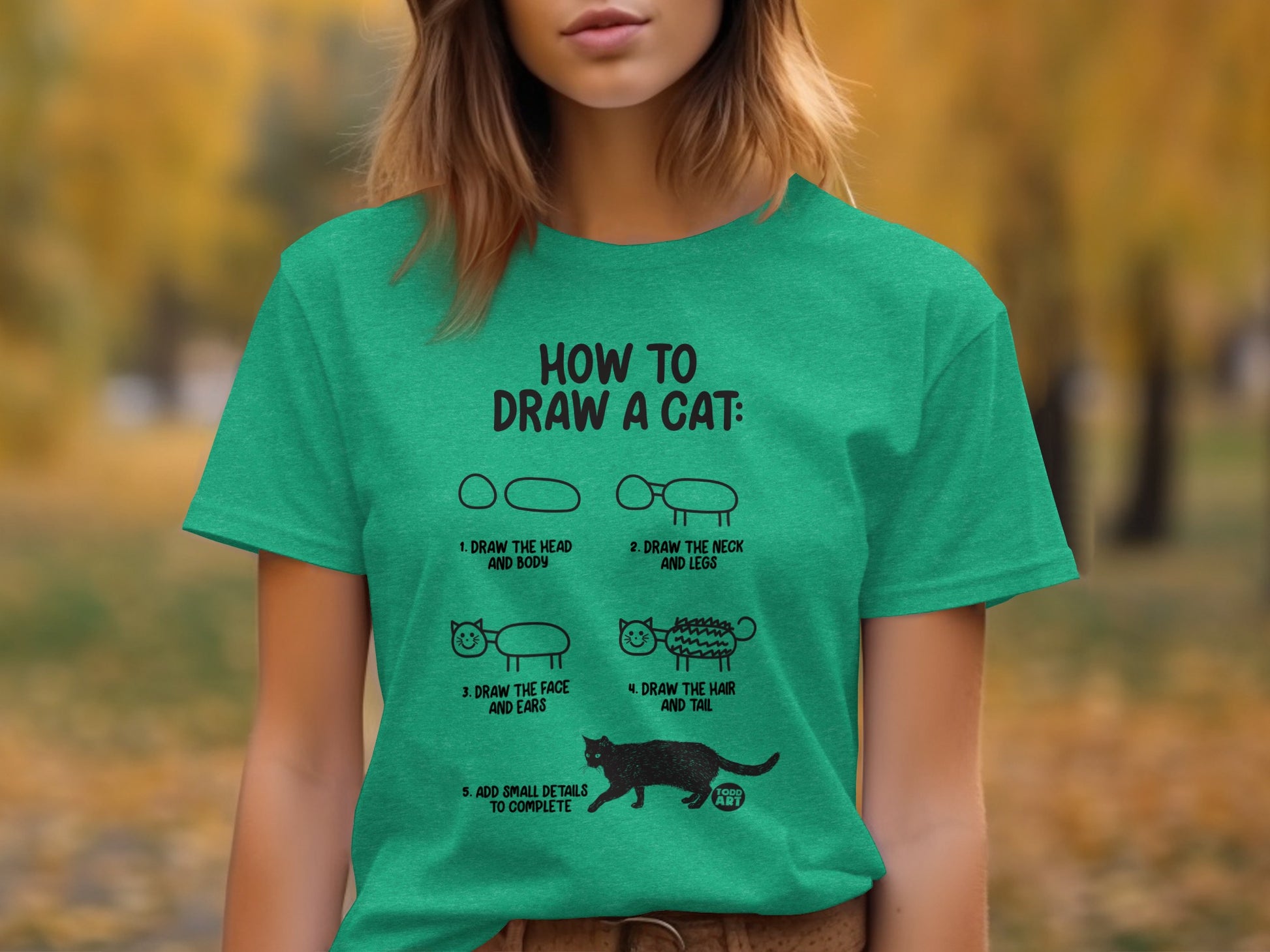 How to Draw a Cat T-Shirt for Tutorial Enthusiasts