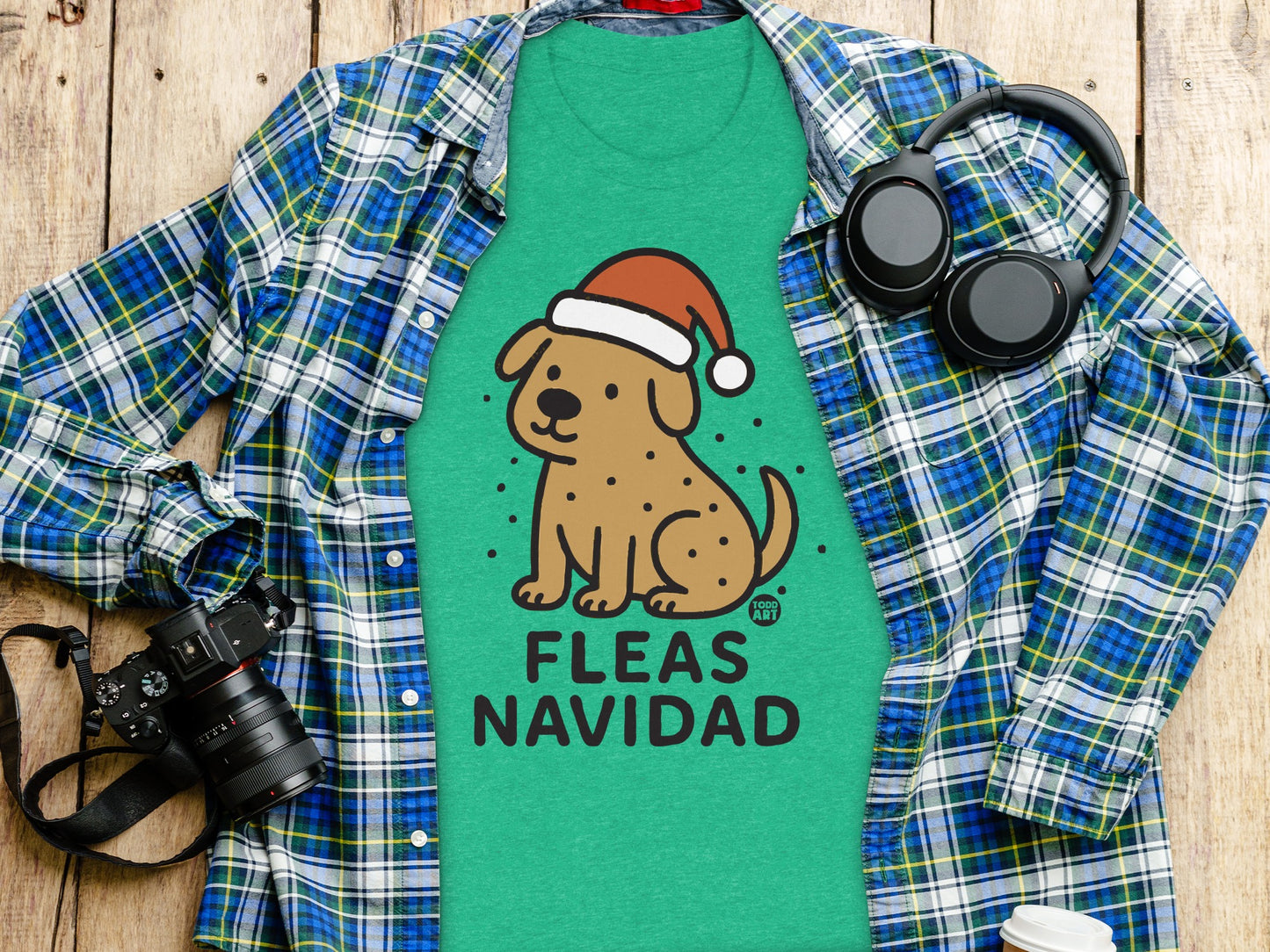 Fleas Navidad Christmas Dog Graphic Tee product