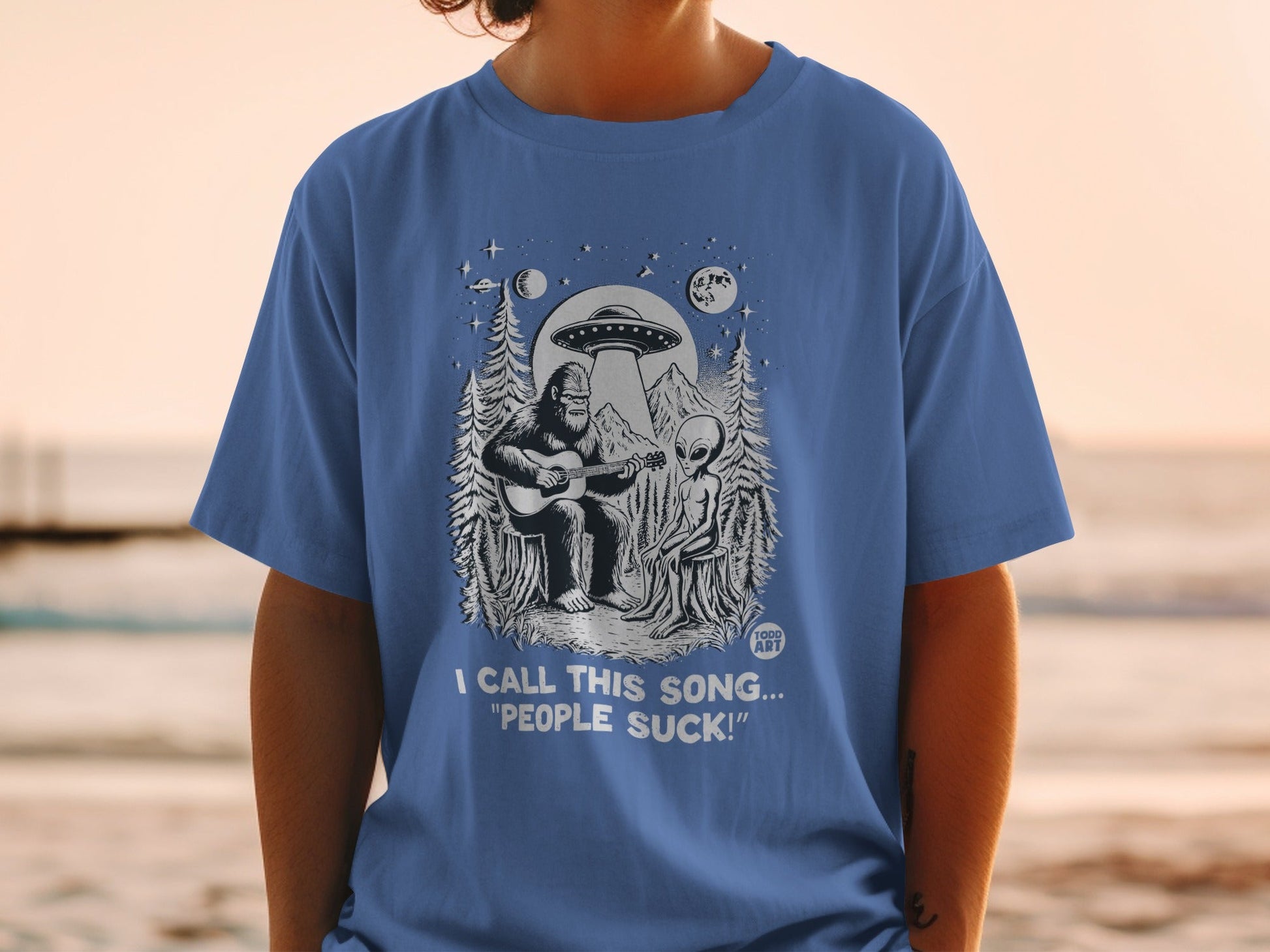 I Call This Song People Suck UFO Bigfoot Alien T-shirt