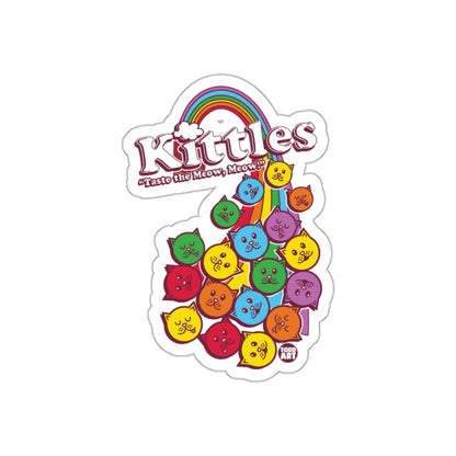 Kittles Taste the Meow Meow Rainbow Cat Sticker