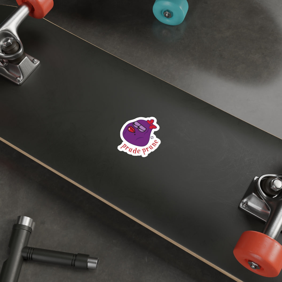 Prude Prune Cartoon Sticker for Skateboard Decoration