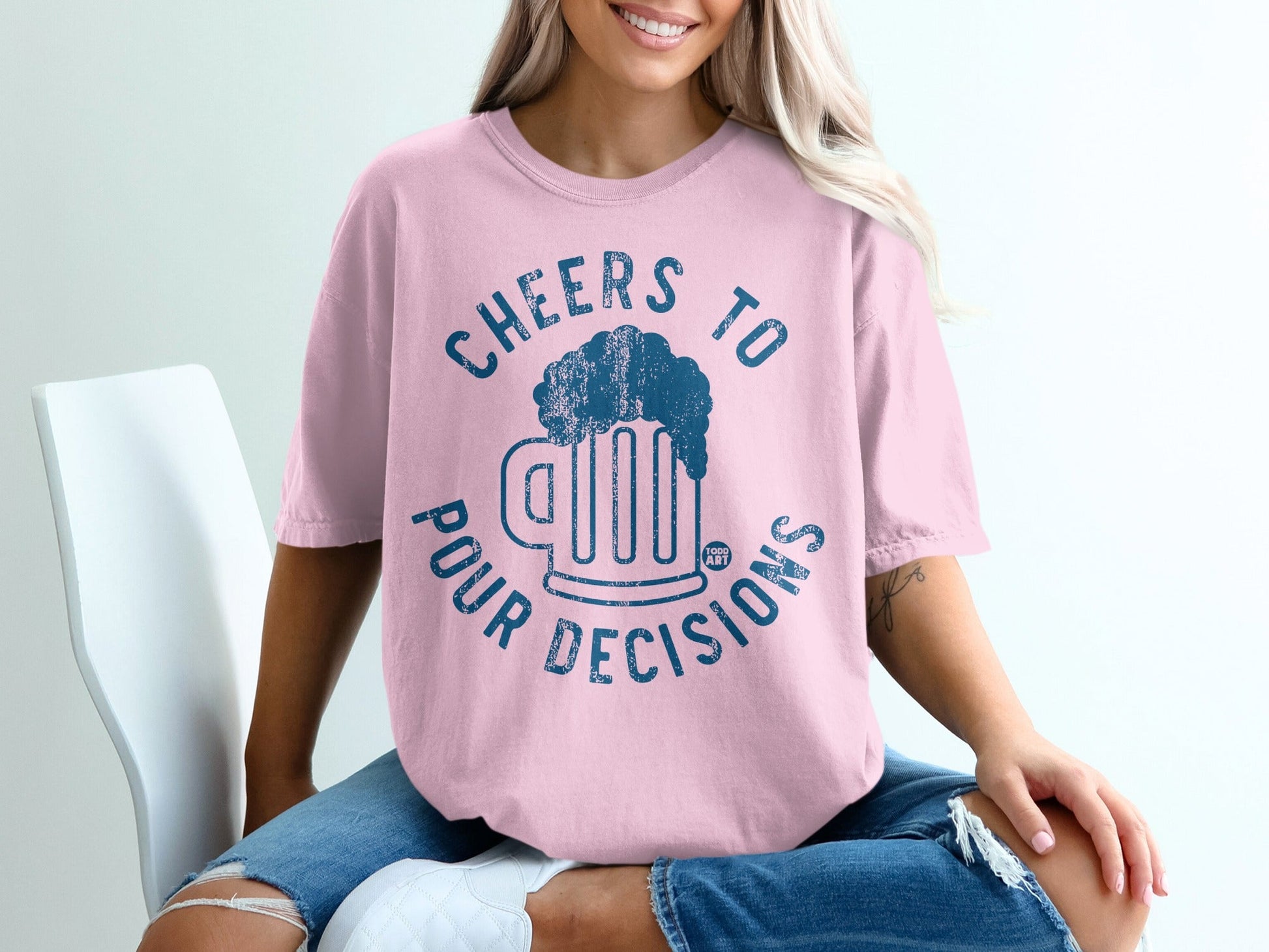 Cheers To Pour Decisions Graphic T-shirt