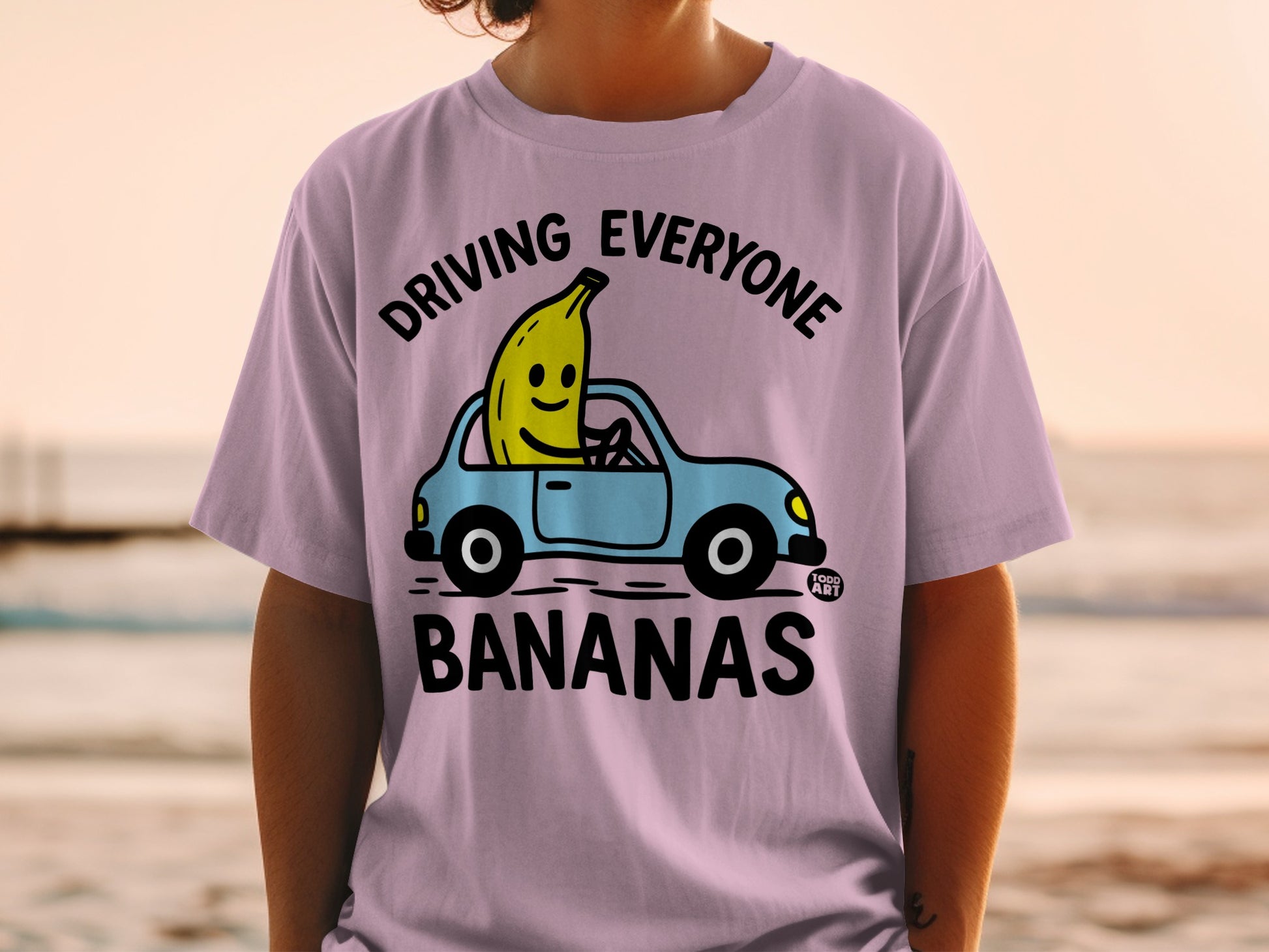 Banana Driving Everyone Bananas Cartoon Car product type