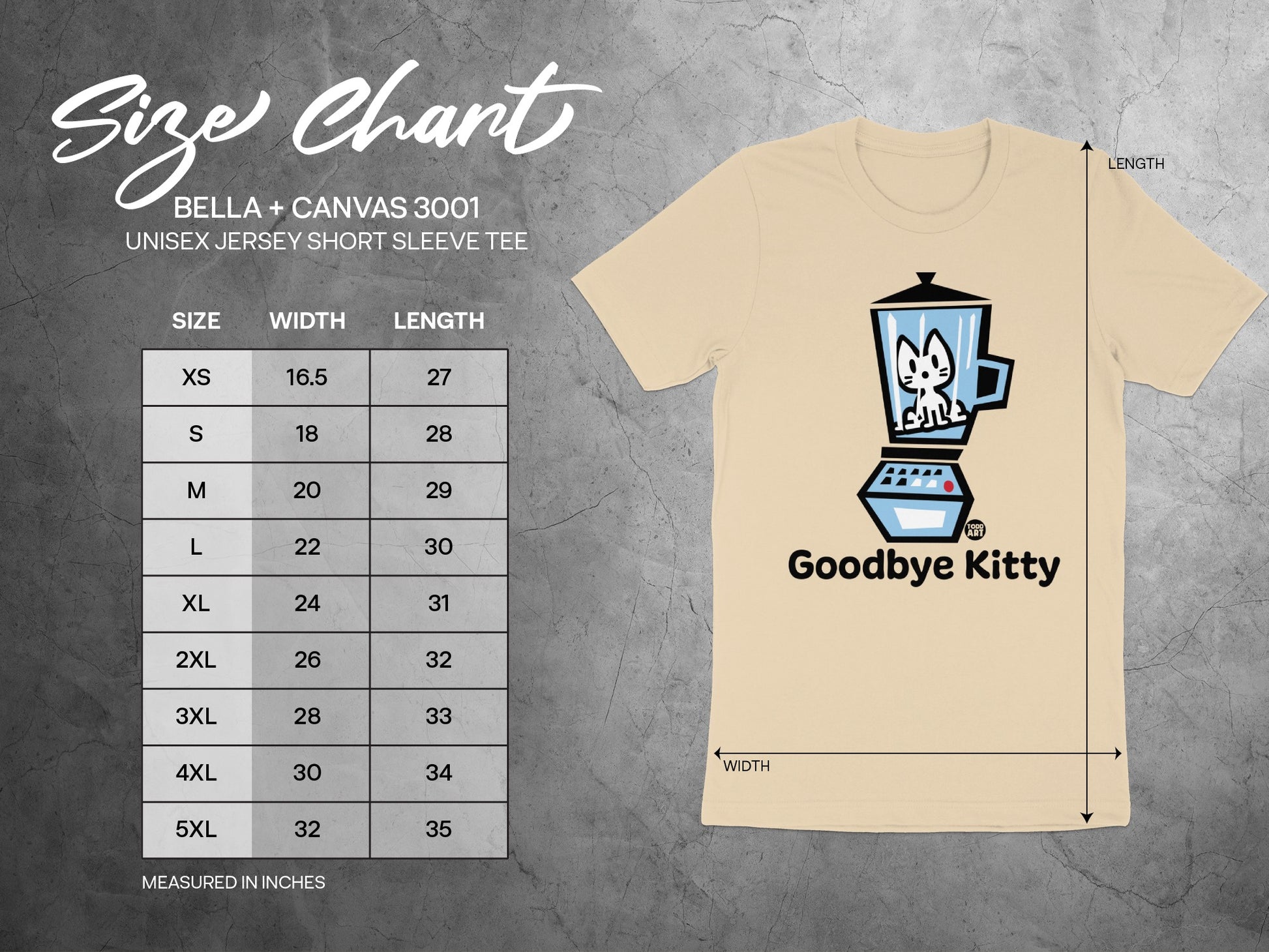 Goodbye Kitty Design Modern Unisex Short Sleeve Tee