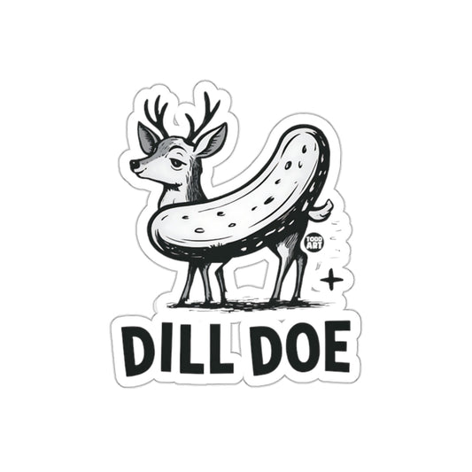 Dill Doe The Deer Pickle Hybrid Funny Art Print sticker
