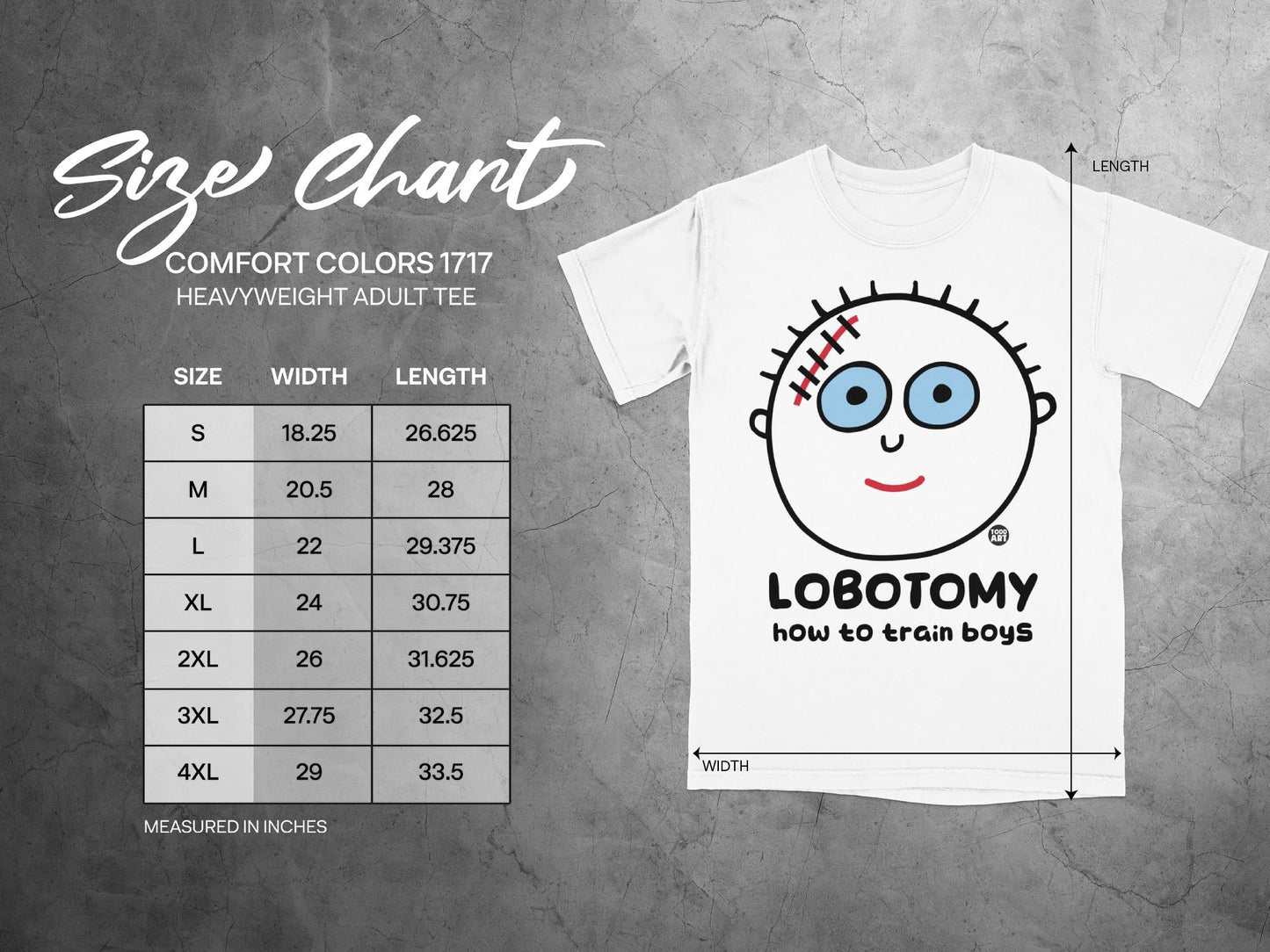 Lobotomy How to Train Boys Heavyweight Adult Tee