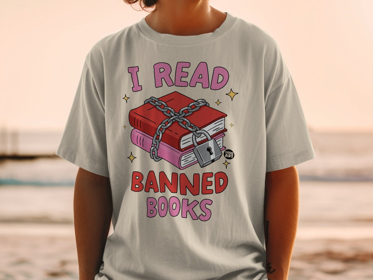 I Read Banned Books Graphic Novelty Tee Shirt