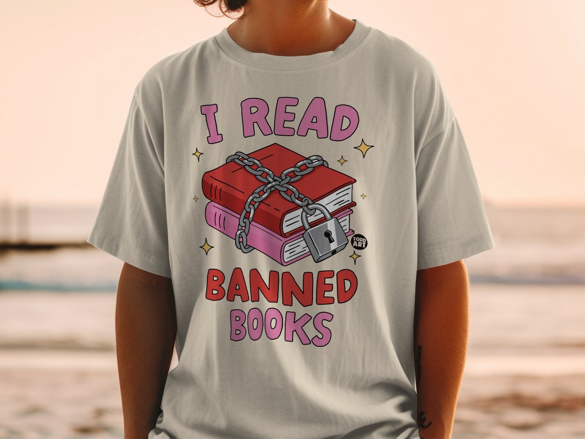 I Read Banned Books Graphic Novelty Tee Shirt