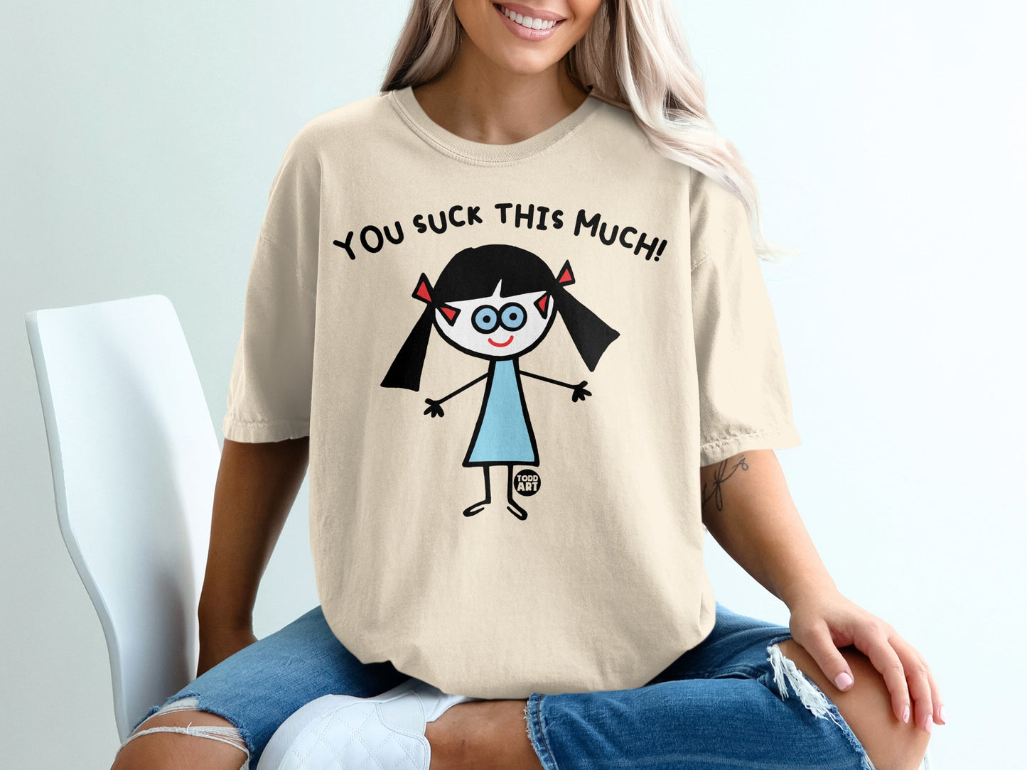 You Suck This Much Funny Cartoon Character T-Shirt