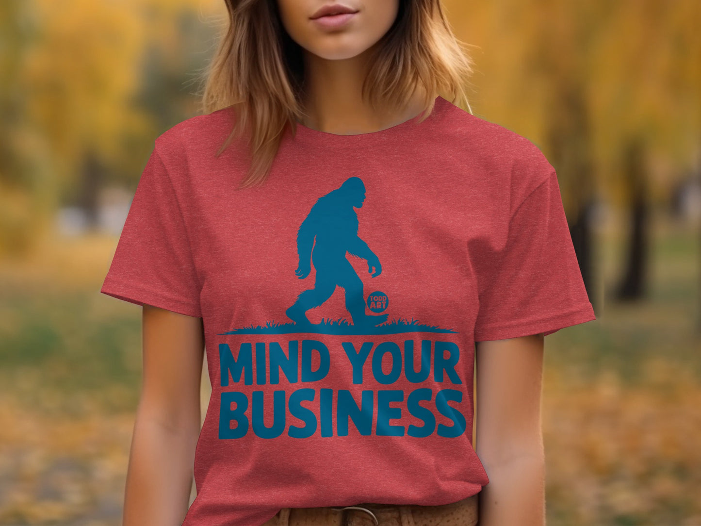 Mind Your Business Bigfoot Graphic T-Shirt