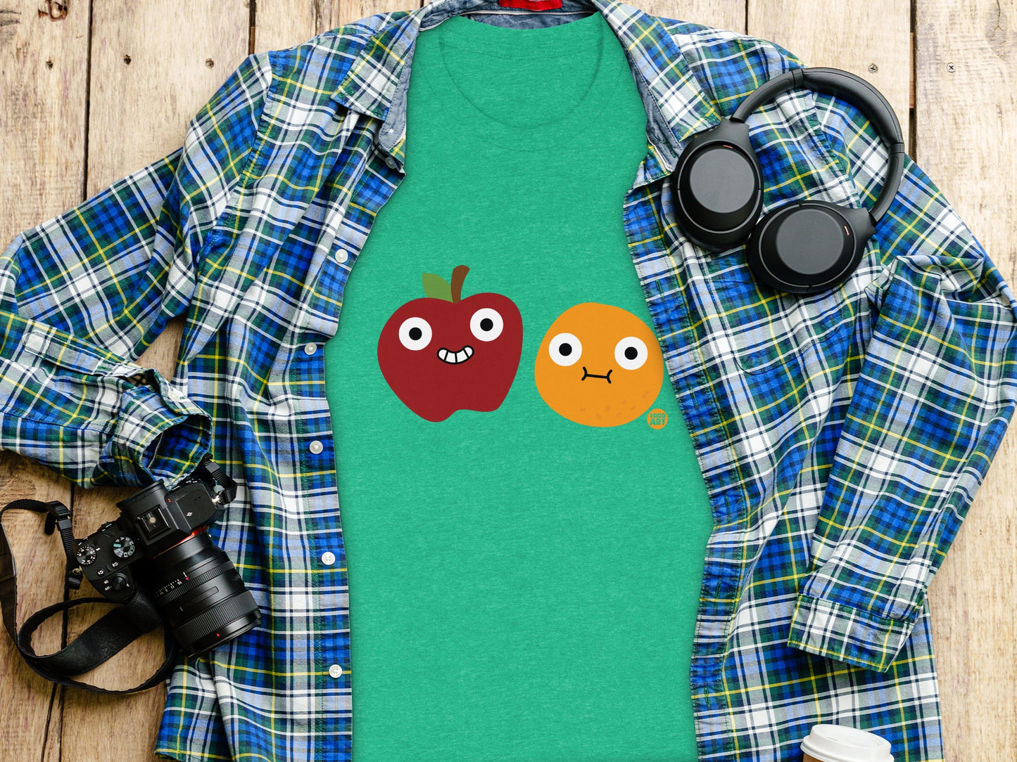 Funny Apple and Orange Character Tee