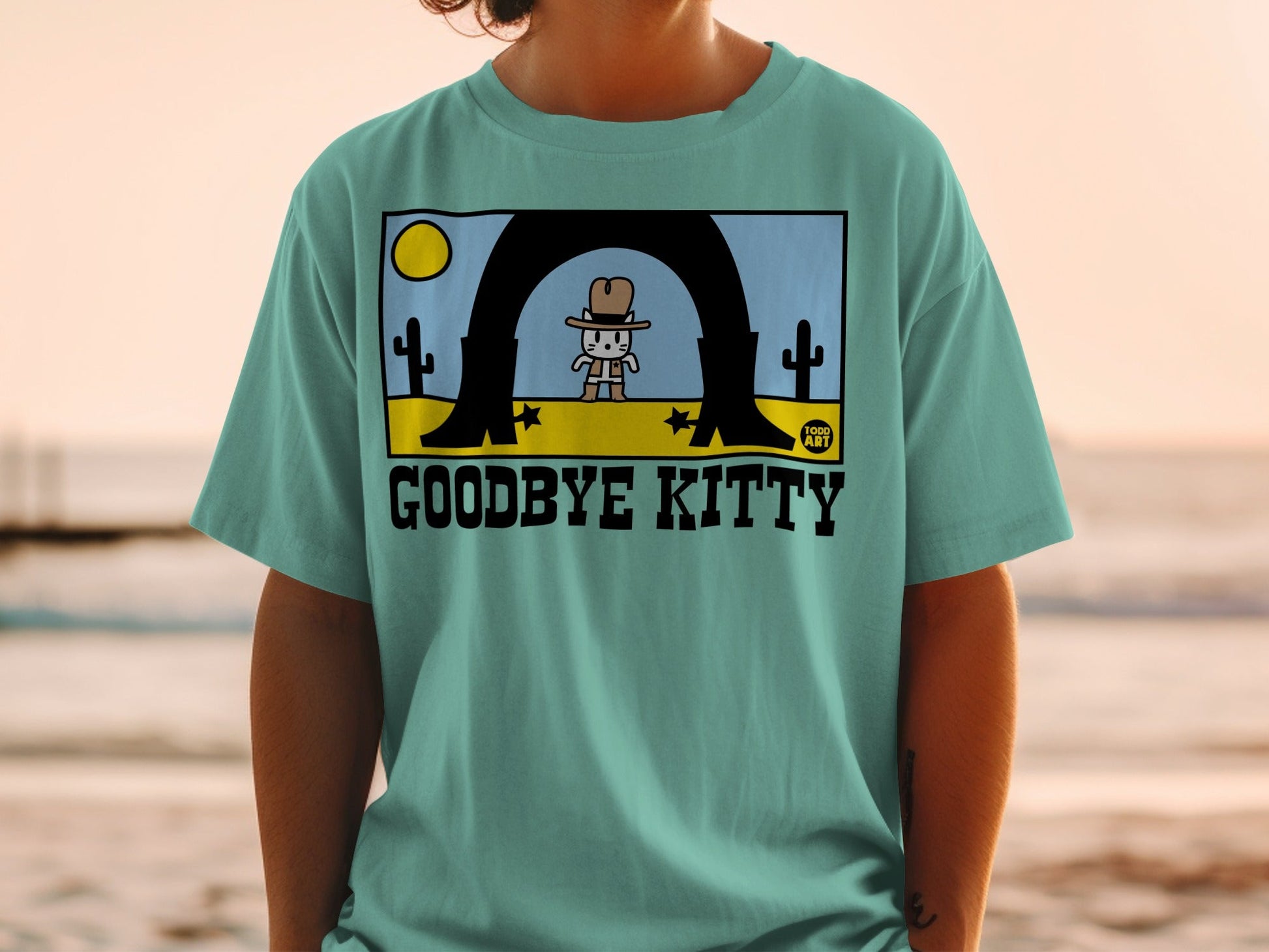 Goodbye Kitty Todd Art Design Graphic T-shirt