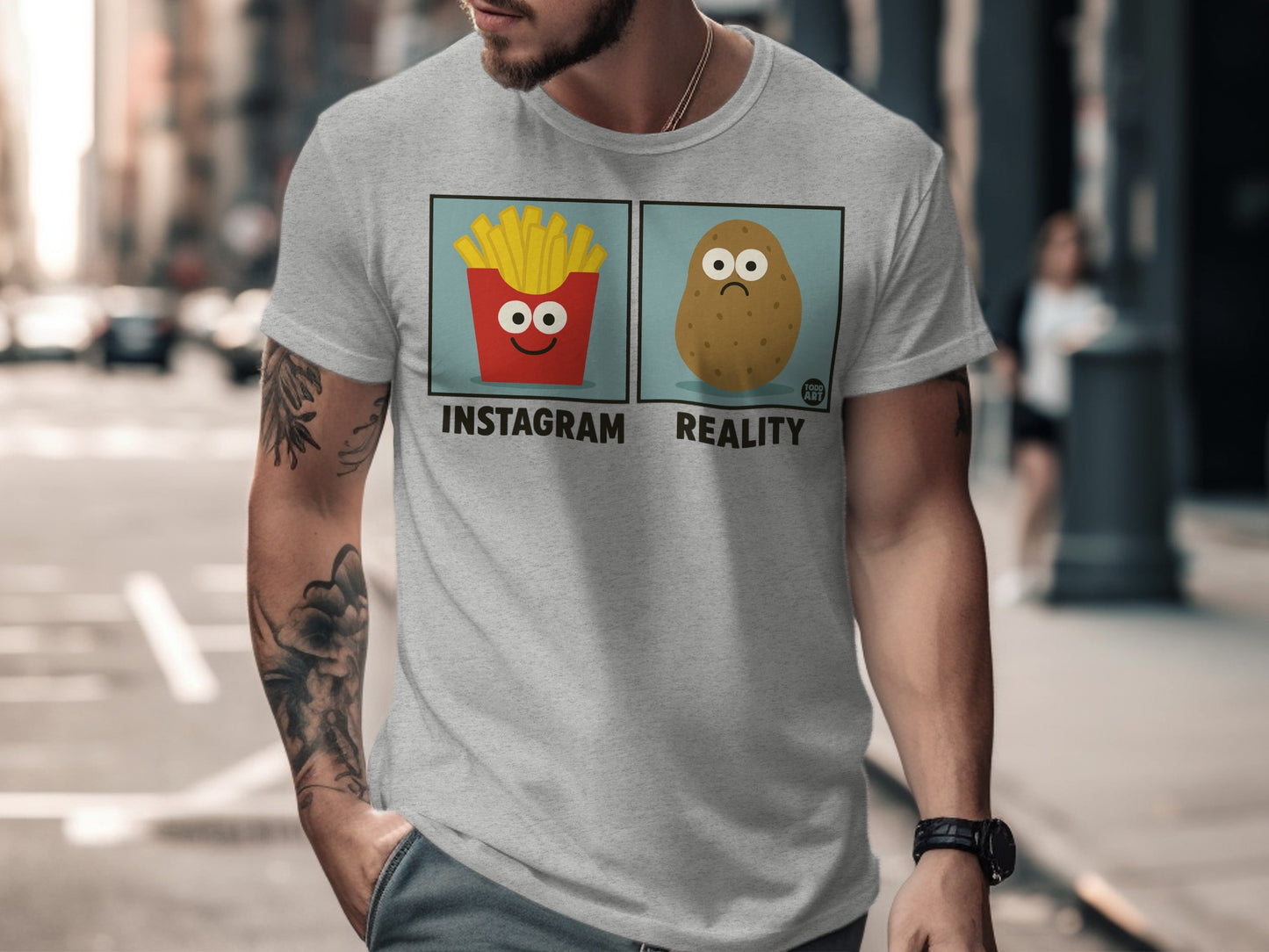 Funny Instagram vs Reality Graphic Tee
