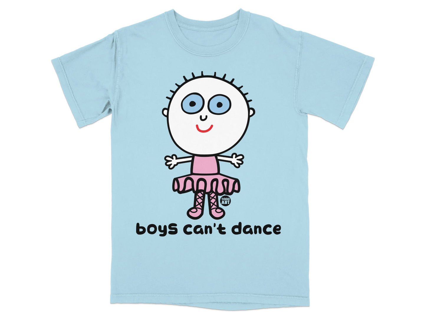 Boys Can't Dance Cartoon Character T-shirt