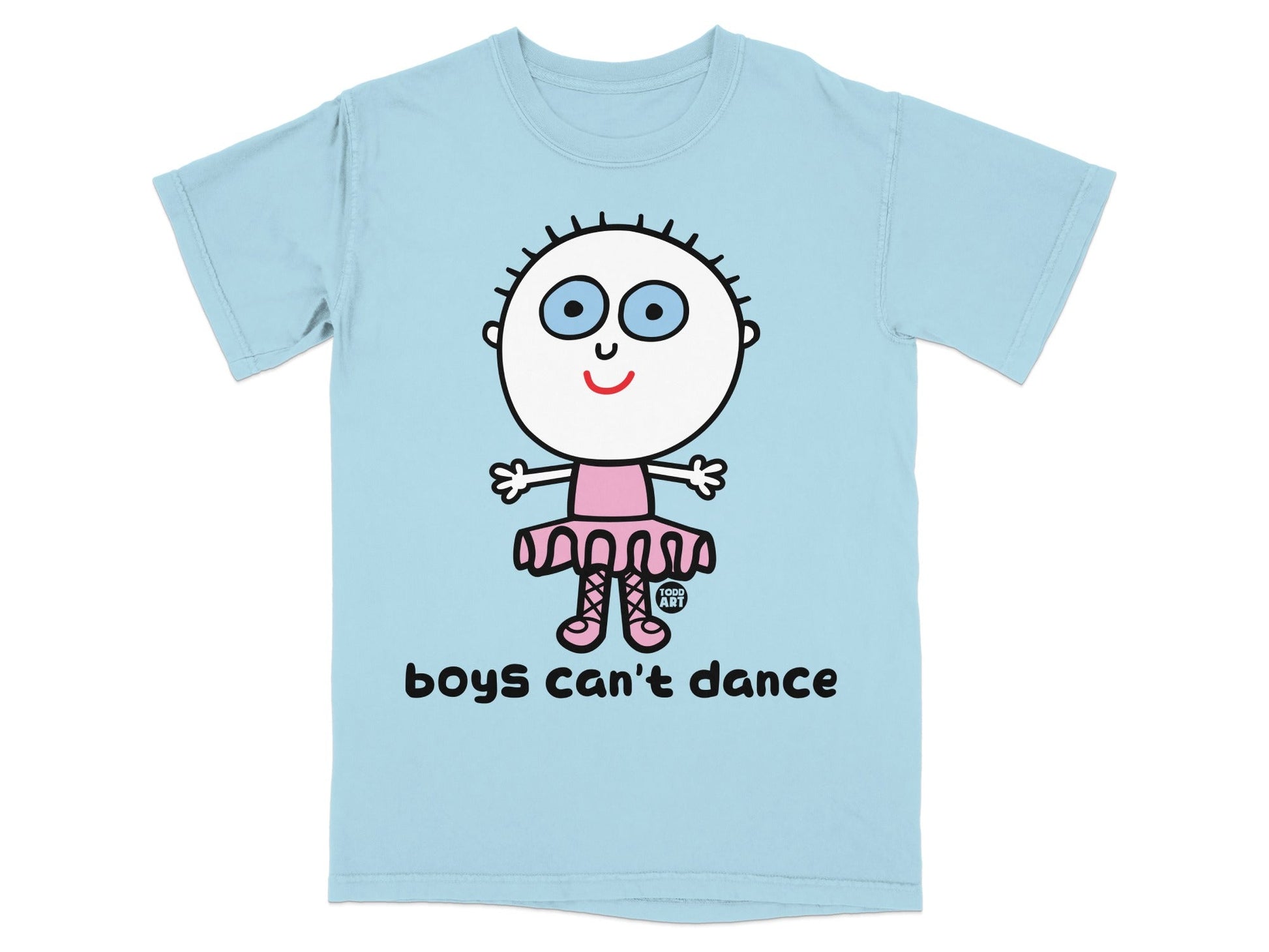 Boys Can't Dance Cartoon Character T-shirt