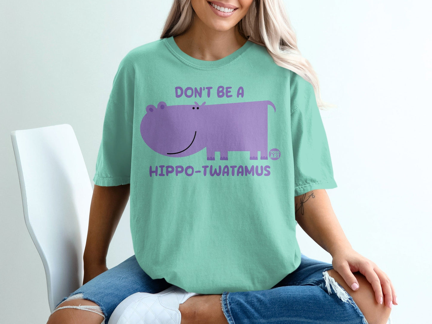Don't Be A Hippo-Twatamus Funny Graphic T-Shirt