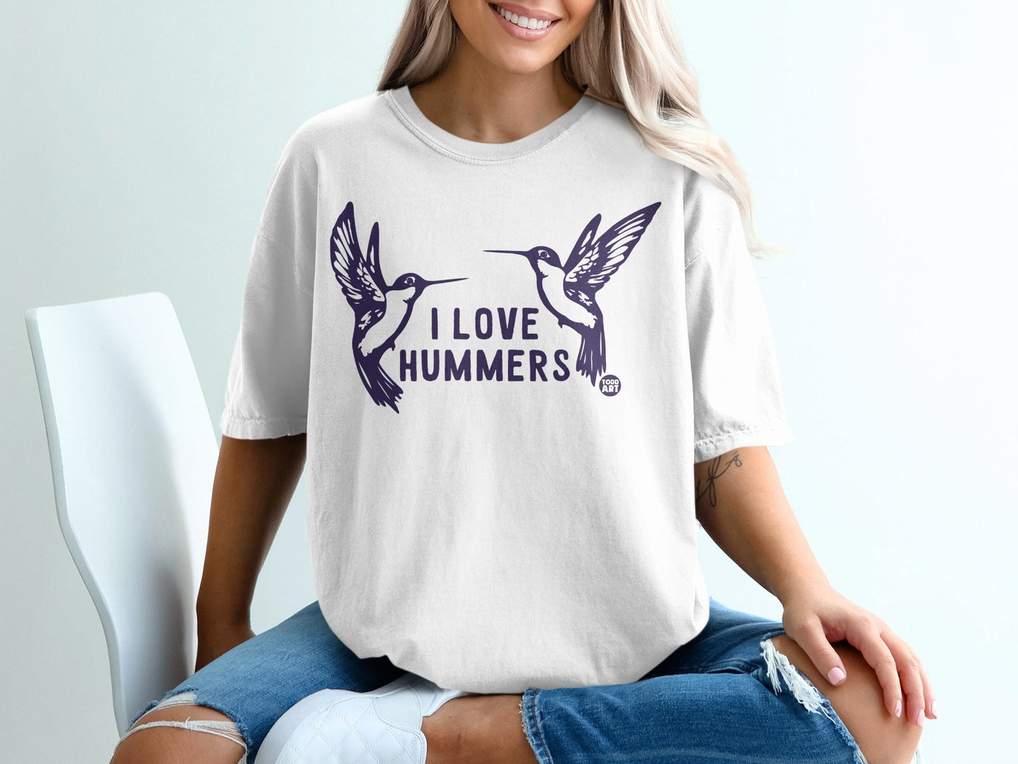 I Love Hummers Hummingbird Graphic Tee Shirt