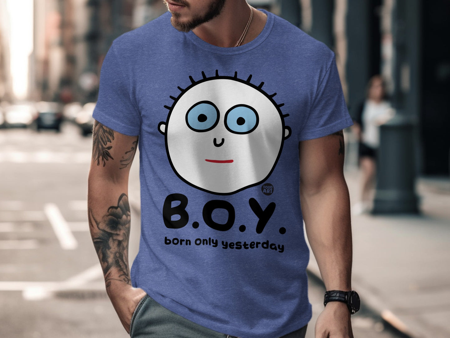 B.O.Y. Born Only Yesterday Graphic Design T-Shirt