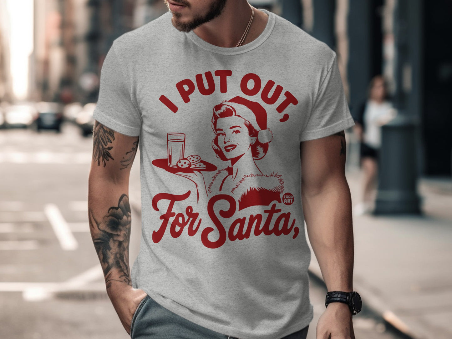 I Put Out For Santa Holiday Graphic T Shirt