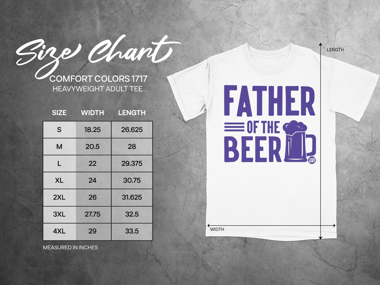 Father of the Beer Heavyweight Adult Tee