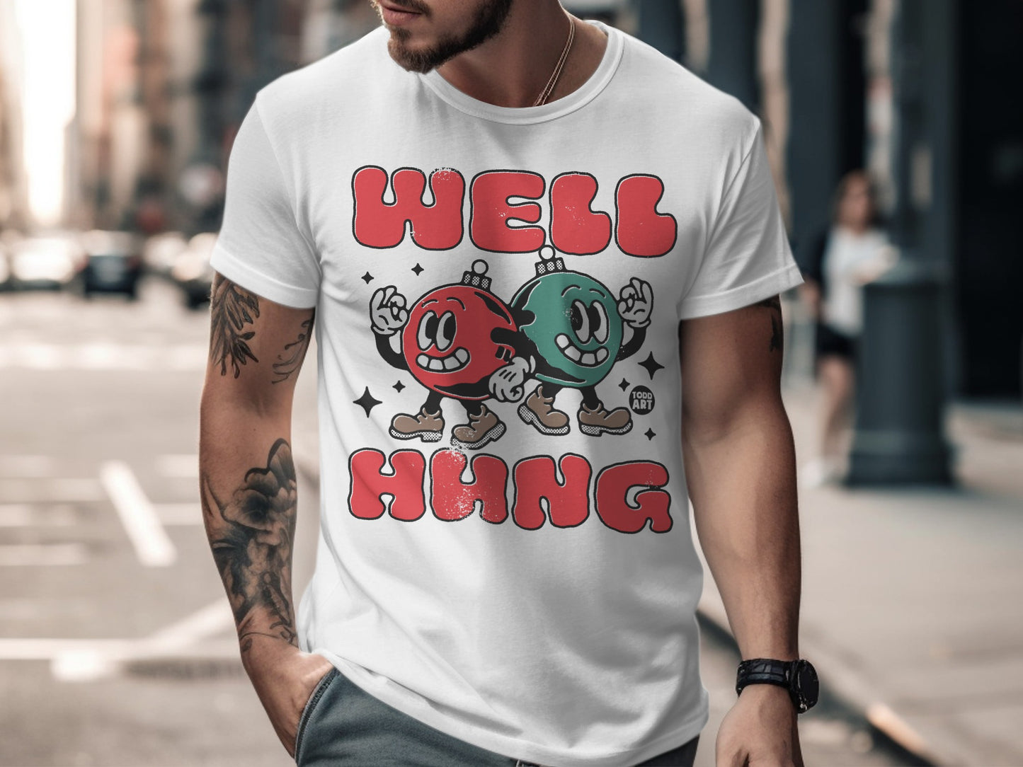 Well Hung Graphic Short Sleeve Tee Shirt