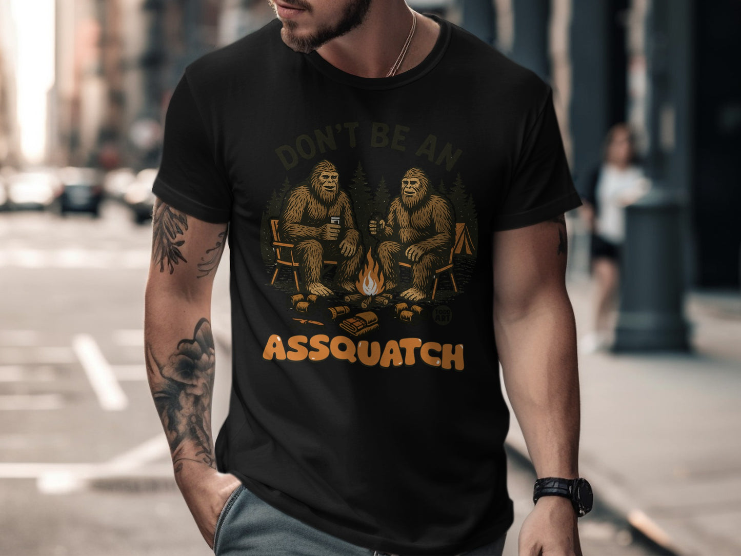 Don't Be An Assquatch Sasquatch Printed T-shirt