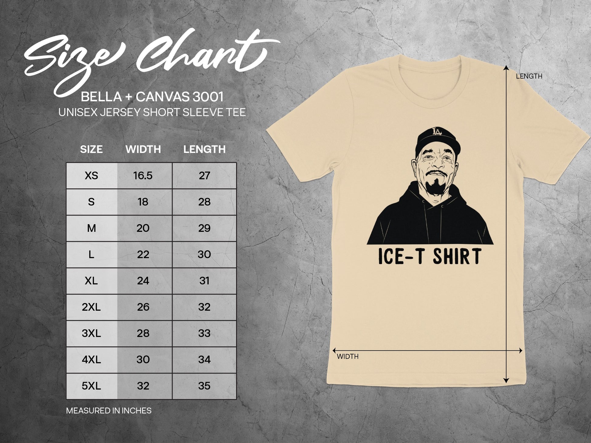 Ice-T Shirt Unisex Jersey Short Sleeve Tee