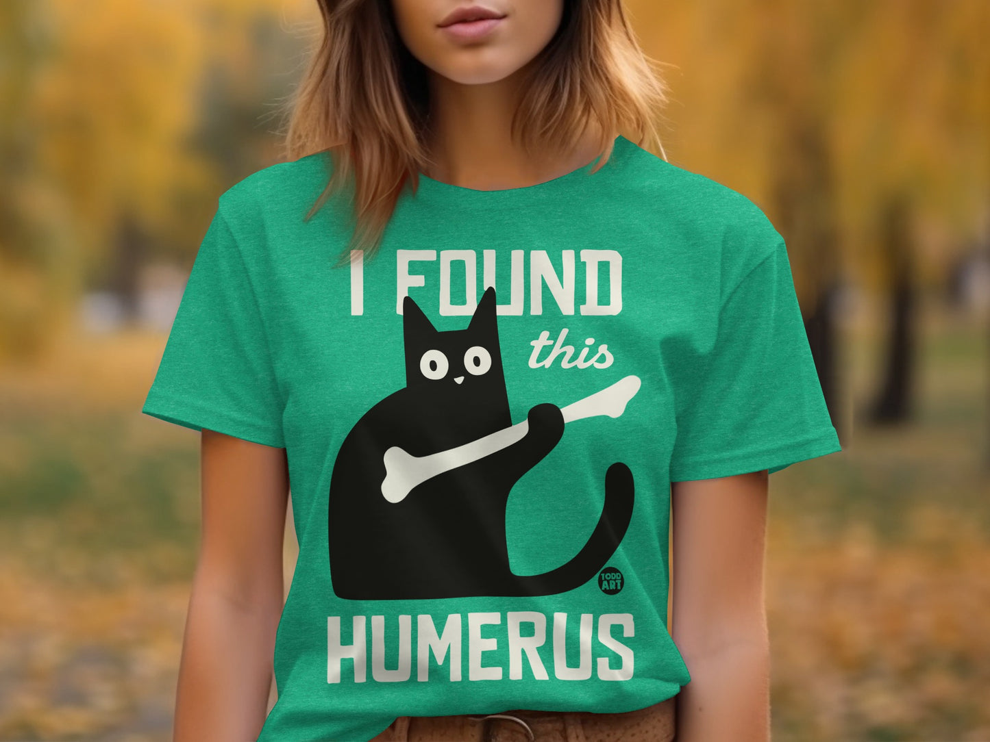 I Found This Humerus Funny Cat Skeleton Shirt