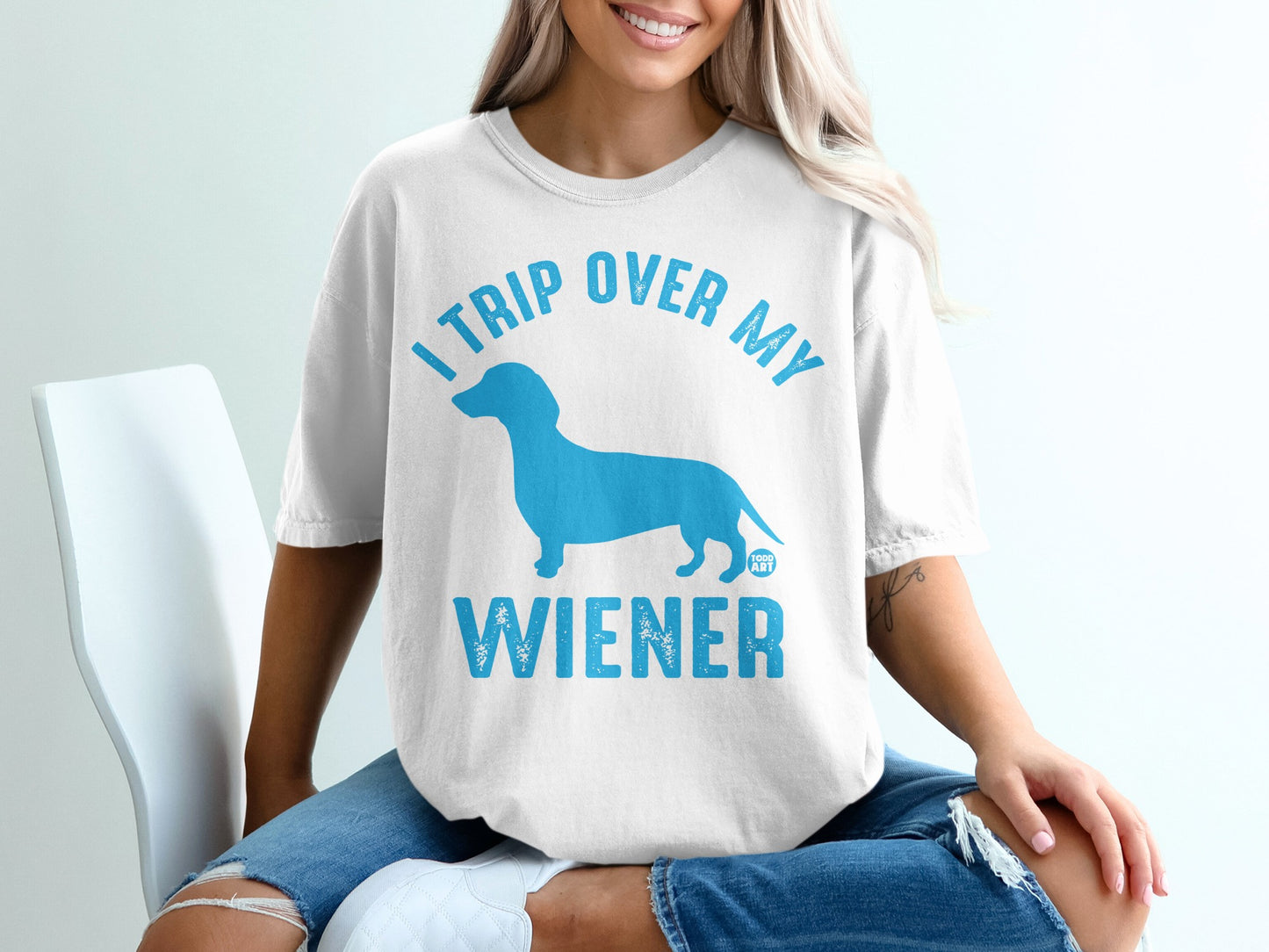 I Trip Over My Wiener Funny Dog Lover T-shirt